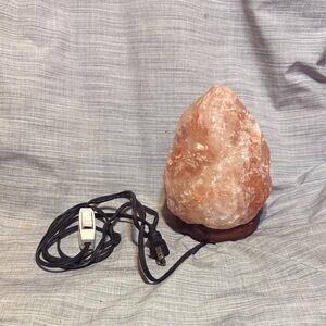 Himalayan Salt Lamp with Wooden Base